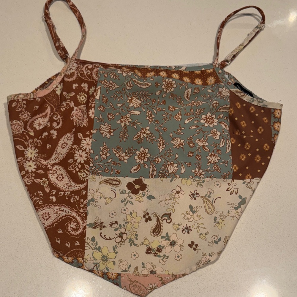 Originality Floral Patchwork Camisole Top